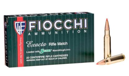 Picture of Fiocchi Aummunition 308 Win 168 Grain Exacta Match Sierra Matchking 20 Round Box