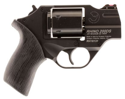 Picture of Chiappa Firearms Cf340216 Rhino 200Ds Small Frame 357 Mag 6 Shot, 2" Black Anodized Steel Barrel, Blued Steel Cylinder, Black Anodized Aluminum Frame, Black Rubber Grip, Concealed Hammer 