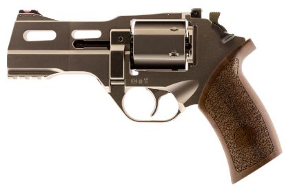 Picture of Chiappa Firearms 340222 Rhino 40Ds Small Frame 357 Mag 6 Shot, 4" Nickel-Plated Steel Vent Rib Barrel & Cylinder, Nickel-Plated Aluminum Frame, Walnut Grip, Concealed Hammer 