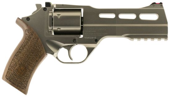 Picture of Chiappa Firearms 340223 Rhino 50Ds Medium Frame 357 Mag 6 Shot, 5" Nickel-Plated Steel Vent Rib Barrel & Cylinder, Nickel-Plated Aluminum Frame, Walnut Grip, Exposed Hammer 