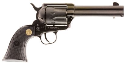 Picture of Chiappa Firearms 340250 Saa 1873 Medium Frame 22 Lr 6 Shot, 4.75" Blued Steel Barrel, Cylinder & Frame, Black Plastic Grip, Exposed Hammer 