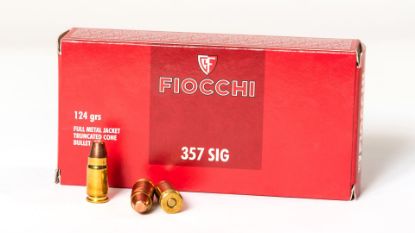 Picture of Fiocchi Ammunition 357 Sig Sauer 124 Grain Full Metal Jacket 50 Round Box