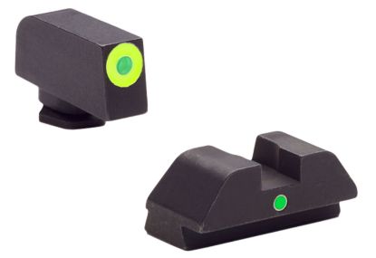 Picture of Ameriglo Gl305 I-Dot Sight Set For Glock Black | Green Tritium With Orange Outline Front Sight Green Tritium I-Dot Rear Sight 