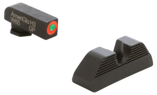 Picture of Ameriglo Gl351 Protector Sight Set For Glock Black | Green Tritium With Orange Outline Front Sight Black Rear Sight 