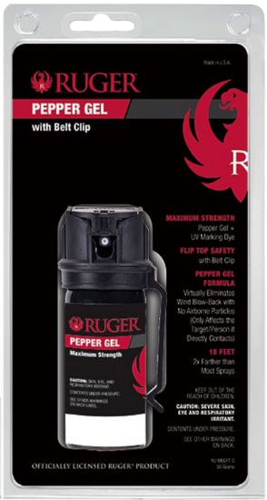 Picture of Sabre Rum60ftg Ruger Belt Clip Oc Pepper Range 18 Ft 1.80 Oz 