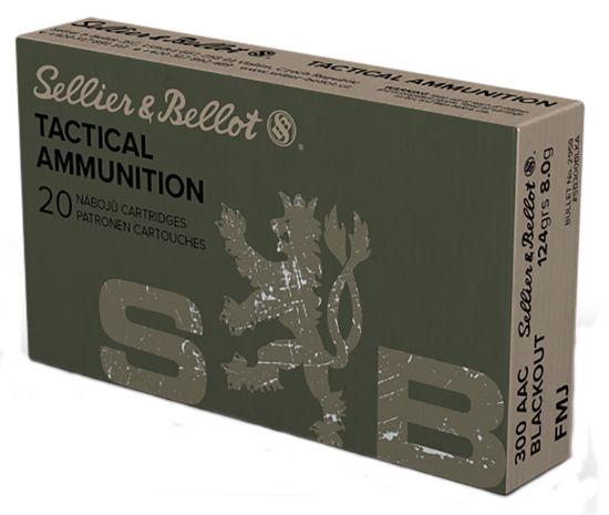 Picture of Sellier & Bellot Sb300blka Rifle 300 Blackout 124 Gr Full Metal Jacket 20 Per Box/ 50 Case 