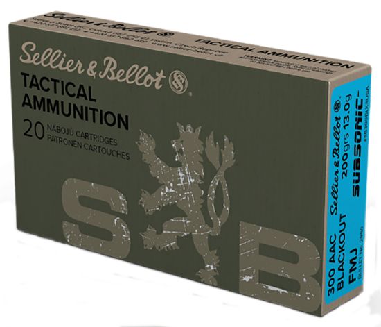 Picture of Sellier & Bellot Sb300blksuba Rifle 300 Blackout 200 Gr Full Metal Jacket Subsonic 20 Per Box/ 50 Case 