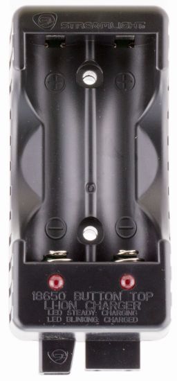 Picture of Streamlight 22100 Battery Charger Dual Channel Black 18650 Li-Ion Rechargeable Battery 