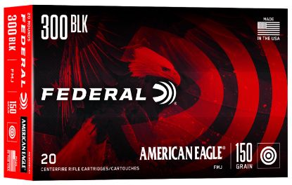 Picture of Federal Ae300blk1 American Eagle Rifle 300 Blackout 150 Gr Full Metal Jacket Boat Tail 20 Per Box/ 25 Case 