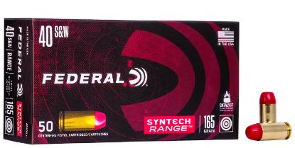 Picture of Federal Ae40sj1 American Eagle Syntech Range 40 S&W 165 Gr Total Syntech Jacket Flat Nose 50 Per Box/ 10 Case 