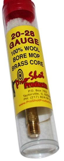 Picture of Pro-Shot Mp20 Bore Mop 20/28 Gauge Shotgun #5/16-27 Thread Cotton 1.75" Long 