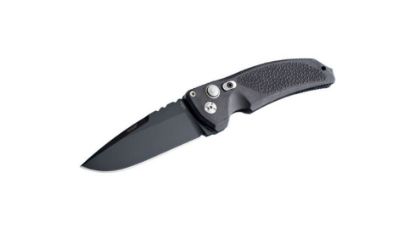 Picture of Hogue Ex-A03 3.5 Inch Automatic Folder Drop Point Blade Tumbled Finish Polymer Frame - Matte Black