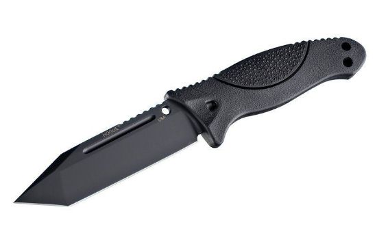 Picture of Hogue Ex-F02 4.5 Inch Black Finish Auto Retention Sheath Black Fixed Tanto Blade