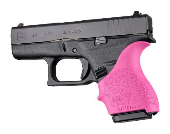 Picture of Hogue Hand All Beaver Tail Glock 42 43 Pistol Grip Sleeve - Pink