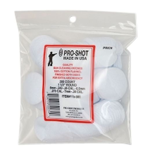 Picture of Pro-Shot 112300 Cleaning Patches 6Mm - .30 Cal 1.50" Round 100% Cotton Flannel 300 Pack 