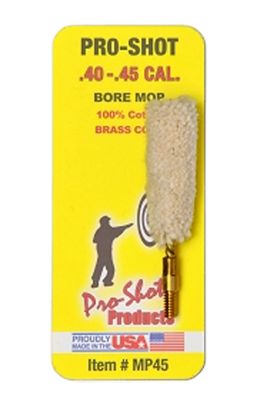 Picture of Pro-Shot Mp45 Bore Mop .40 - .45 Cal Pistol #8-32" Thread 100% Cotton 