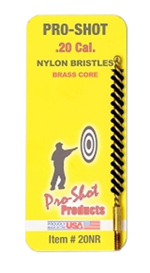 Picture of Pro-Shot 20Nr Bore Brush .20 Cal Rifle #5-40" Thread Nylon Bristles Brass Core 