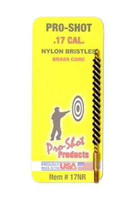 Picture of Pro-Shot 17Nr Bore Brush .17/ .177 Cal Rifle #5-40" Thread Nylon Bristles Brass Core 