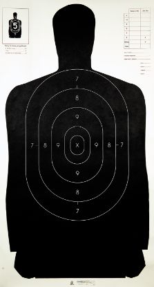 Picture of Champion Targets 40727 Law Enforcement Silhouette B-27 Hanging Paper Target Black/White 100 Per Pack 