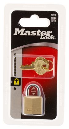 Picture of Master Lock 120D Padlock Open With Key Gold Brass 