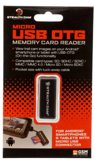 Picture of Stealth Cam Stcsdcrand Memory Card Reader View Photos/Videos Black Compatible W/ Android 