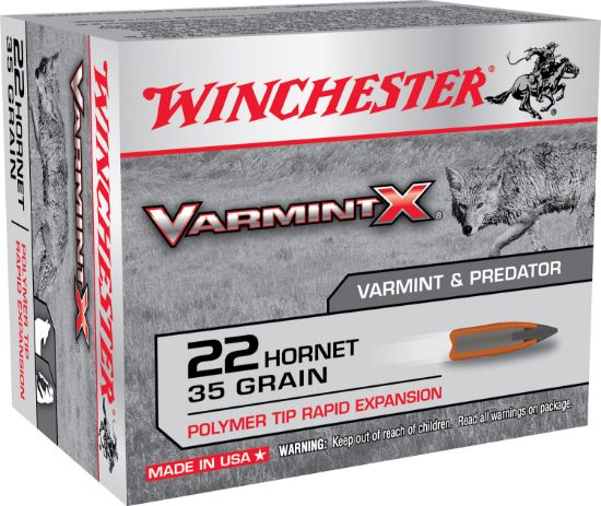 Picture of Winchester Ammo X22p Varmint X 22 Hornet 35 Gr Polymer Tip Rapid Expansion 20 Per Box/ 10 Case 