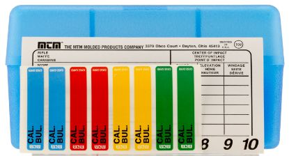 Picture of Mtm Case-Gard Rm-50-24 Case-Gard R-50 Multi-Caliber Clear Blue Polypropylene 50Rd 