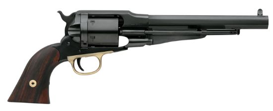 Picture of Taylors & Company 550773 1858 Remington Conversion 38 Special Caliber With 7.37" Barrel, 6Rd Capacity Cylinder, Overall Blued Finish Steel & Walnut Grip 