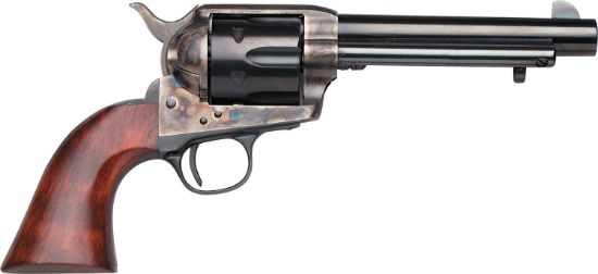 Picture of Taylors & Company 550903 1873 Cattleman Sao 357 Mag Caliber With 5.50" Blued Finish Barrel, 6Rd Capacity Blued Finish Cylinder, Color Case Hardened Finish Steel Frame & Walnut Grip 