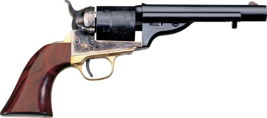 Picture of Taylors & Company 550721 1851 Open-Top 45 Colt (Lc) Caliber With 5.50" Blued Finish Barrel, 6Rd Capacity Blued Finish Cylinder, Color Case Hardened Finish Steel Frame & Walnut Navy Size Grip 