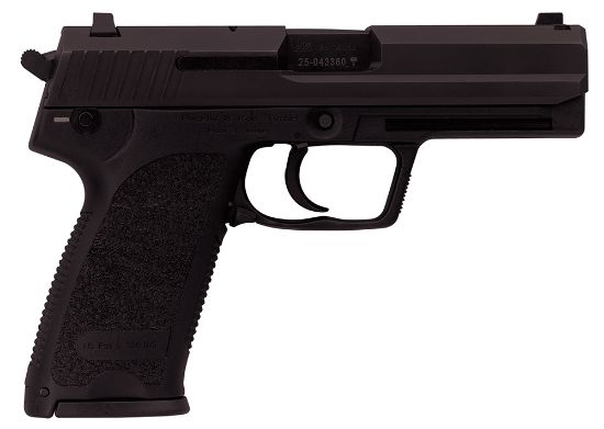 Picture of Hk 81000326 Usp V7 Lem 45 Acp Caliber With 4.41" Barrel, 12+1 Capacity, Overall Black Finish, Serrated Trigger Guard Frame, Serrated Steel Slide & Polymer Grip Includes 2 Mags 