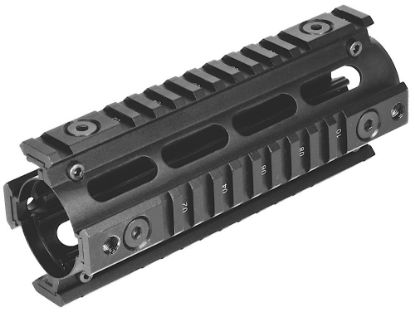 Picture of Ncstar Mar4s Quad Rail Carbine Length Ar-15 Black Hardcoat Anodized Aluminum 6.70" 