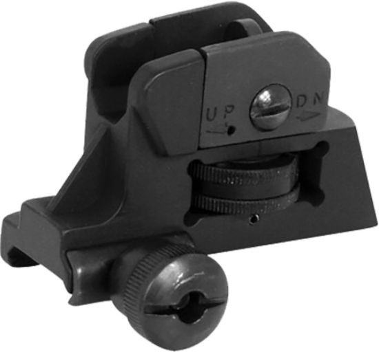 Picture of Ncstar Mardrs Ar15 Rear A2 Backup Iron Sight Black Dual Aperture For Ar-15 