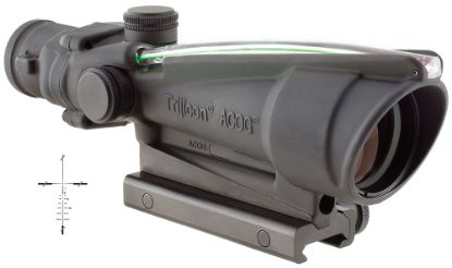 Picture of Trijicon 100161 Acog Black Hardcoat Anodized 3.5X35mm Illuminated Green Crosshair .308/7.62 Bdc Reticle 