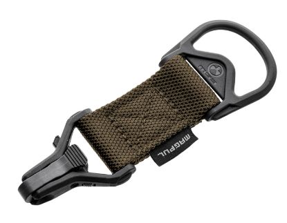 Picture of Magpul Mag516-Coy Ms1/Ms3 Sling Adapter Made Of Steel With Coyote Melonite Finish, Polymer Hardware, Nylon 1.25" Webbing & Two To One-Point Design For Ar-15, M4 & M16 