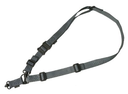 Picture of Magpul Mag518-Gry Ms4 Sling Gen2 Made Of Stealth Gray Nylon Webbing With 1.25" W, Adjustable One-Two Point Design & 2 Qd Push Button Swivels For Ar-Platforms 