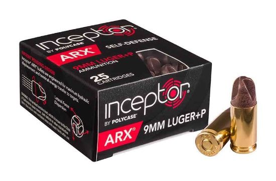 Picture of Polycase Inceptor Arx 9Mm Ammo 250 Rounds (25 Cartridges X 10 Case)