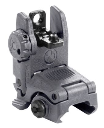 Picture of Magpul Mag248-Gry Mbus Sight Rear Stealth Gray Polymer, Spring-Loaded Flip Up For Ar-15/ M16 