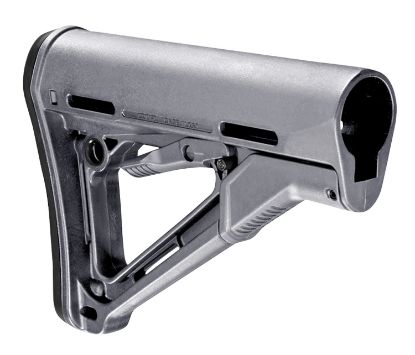 Picture of Magpul Mag310-Gry Ctr Carbine Stock Stealth Gray Synthetic For Ar-15, M16, M4 With Mil-Spec Tube (Tube Not Included) 