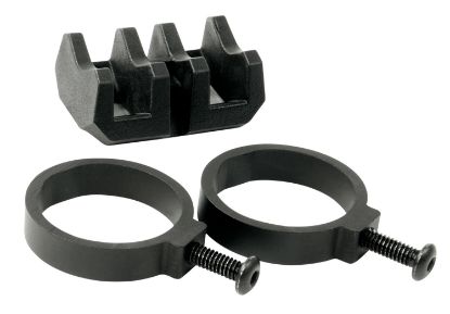 Picture of Magpul Mag614-Blk Light Mount V-Block And Rings Black Anodized Aluminum/Polymer 