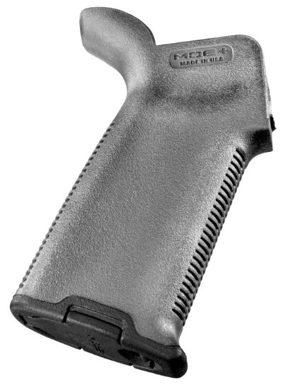 Picture of Magpul Mag416-Gry Moe+ Grip Gray Textured Polymer W/Rubber Overmold, Fits Ar-15/Ar-10/M16/M4/M110/Sr25*Worn 