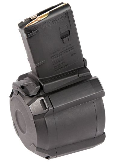 Picture of Magpul Mag576-Blk Pmag Gen M3 60Rd Drum 223 Rem/5.56X45mm Nato Fits Ar-15/M16/M4 Black Polymer 