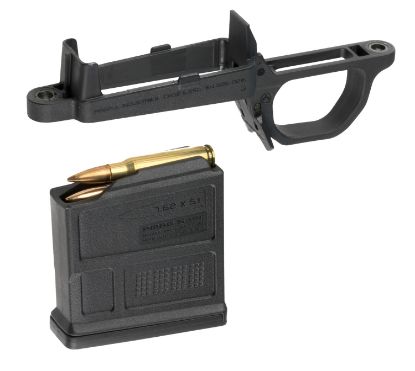 Picture of Magpul Mag497-Blk Bolt Action Mag Well Hunter 700 Stock Made Of Polymer W/ Black Finish Includes Pmag5 7.62 Ac Magazine 