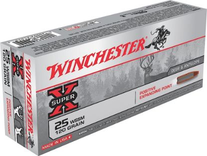 Picture of Winchester Ammo X25wss Super X 25 Wssm 120 Gr Positive Expanding Point 20 Per Box/ 10 Case 