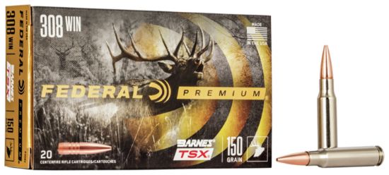 Picture of Federal P308v Premium 308 Win 150 Gr Barnes Tsx 20 Per Box/ 10 Case 