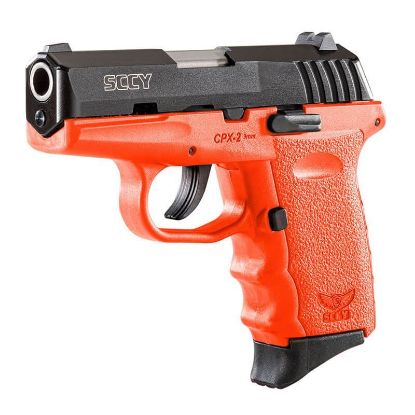 Picture of Sccy Cpx-2 9 Mm Semi Auto Pistol Safety Black Nitride Orange Grip