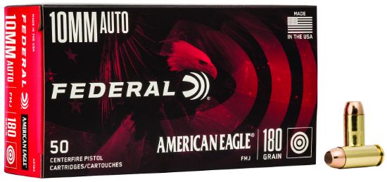 Picture of Federal Ae10a American Eagle Handgun 10Mm Auto 180 Gr Full Metal Jacket 50 Per Box/ 20 Case 