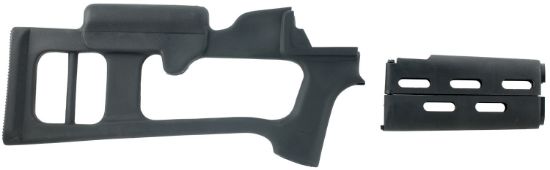 Picture of Advanced Technology Mak0100 Fiberforce Stock Package Fixed Thumbhole Black Synthetic & Ventilated Handguard For Ak-47 Rifle 