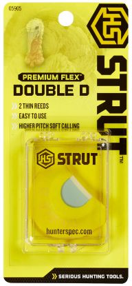 Picture of Hs Strut 05905 Double D Double Reed Diaphragm Call Double Reed Turkey Hen Sounds Attracts Turkeys Yellow 