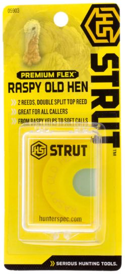 Picture of Hs Strut 05903 Raspy Old Hen Double Reed Attracts Turkeys Yellow Infinity Latex 